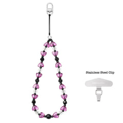 Hearts Beaded Phone Charm | Beaded Phone Strap