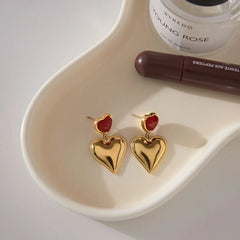 Heart to Heart Drop Earrings