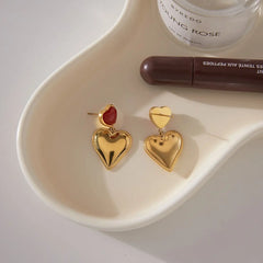 Heart to Heart Drop Earrings