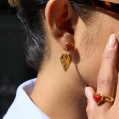 Heart to Heart Drop Earrings