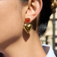 Heart to Heart Drop Earrings