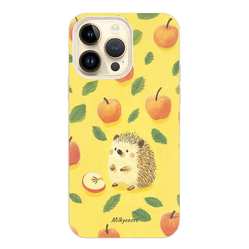 Hedgehog Harvest iPhone Case - milkycases iphone case - farm days - compostable iphone case - biodegredable