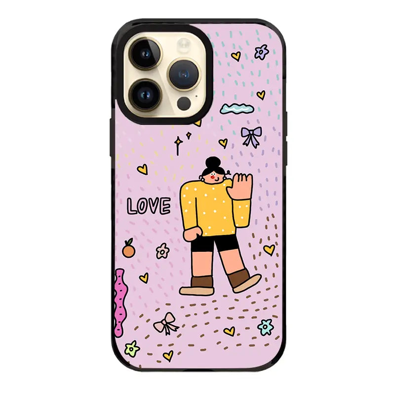 Hello Love iPhone Case - Hand-Painted Phone Case - milkycases iphone case - elite iphone case