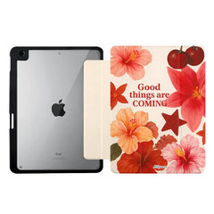 Hibiscus Dream iPad Case - milkycases front ipad cover. Cute ipad case. Best ipad case protective. ipad case with stand. ipad case with pencil holder. Magnetic ipad case. Designer ae