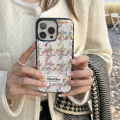 Houndstooth Tweed in Contrasting Colors iPhone Case