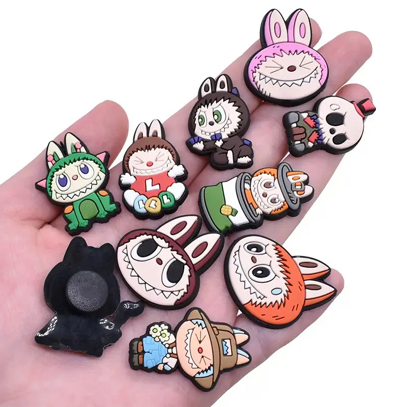 Labubu Crocs Hole Case Charms - milkycases - DIY phone case, Crocs phone case, Crocs iphone case, Phone case with charms, Jibbitz phone case, Phone case for plug-in charms, Fidget phone case.