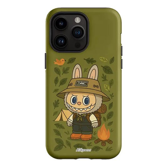 Labubu Inspired Camping Vibe iPhone Case - labubu phone case - milkycases