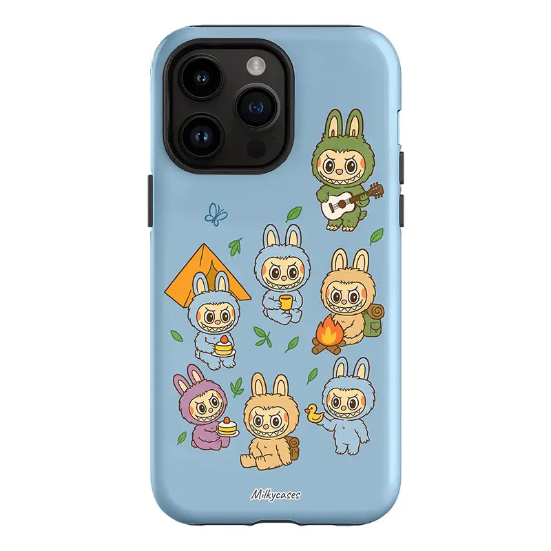 Labubu Inspired Forest Playtime iPhone Case - labubu phone case - milkycases