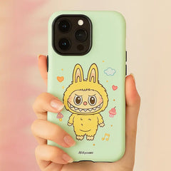 Labubu Inspired Yellow Mood iPhone Case - labubu phone case - milkycases
