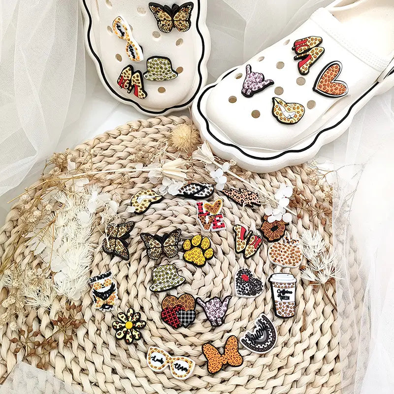 Leopard Chic Jibbitz for Crocs iPhone Case