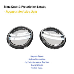 Meta Quest 3 Prescription Lenses - Magnetic Anti-blue Light