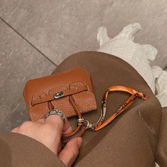 Mini Birkin Bag Luxury Leather AirPods Case - milkycases