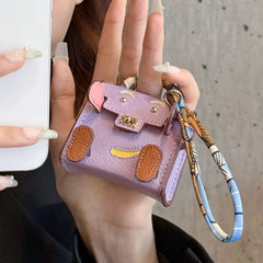 Mini Kelly Doll Bag Luxury Leather AirPods Case