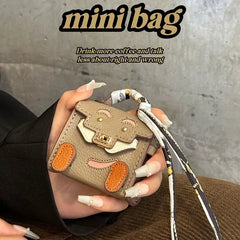 Mini Kelly Doll Bag Luxury Leather AirPods Case