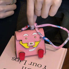 Mini Kelly Doll Bag Luxury Leather AirPods Case