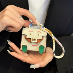 Mini Kelly Doll Bag Luxury Leather AirPods Case