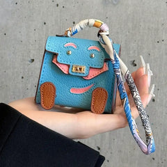 Mini Kelly Doll Bag Luxury Leather AirPods Case