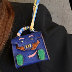 Mini Kelly Doll Bag Luxury Leather AirPods Case