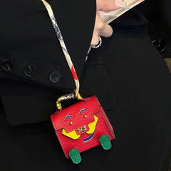 Mini Kelly Doll Bag Luxury Leather AirPods Case