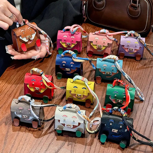Mini Kelly Doll Bag Luxury Leather AirPods Case