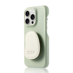 Mint Cream Leather iPhone Case with Stand