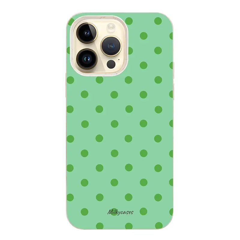 Mint Drops iPhone Case - milkycases iphone case - pattern play - polka dot - compostable iphone case - biodegredable