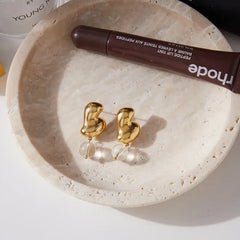 Molten Curve Orb Drop Earrings