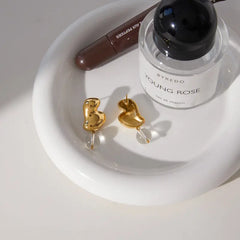 Molten Curve Orb Drop Earrings