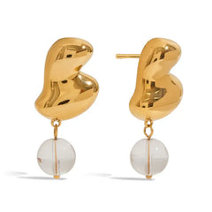 Molten Curve Orb Drop Earrings
