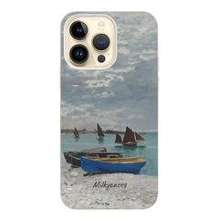 Monet's The Beach at Sainte-Adresse - Boats iPhone Case