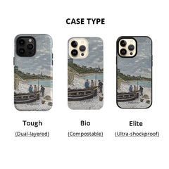 Monet's The Beach at Sainte-Adresse - Shoreline iPhone Case