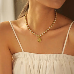 Pearl Coin Necklace