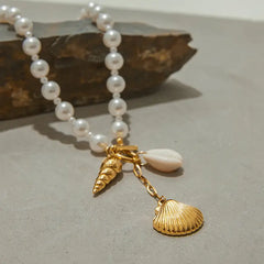 Pearl Tide Charm Necklace