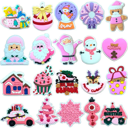 Pink Christmas Jibbitz for Crocs iPhone Case