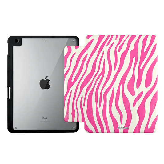 Pink Zebra iPad Case - milkycases - front