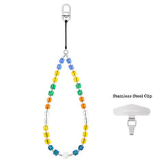 Pixel Cubes Beaded Phone Charm | Beaded Phone Strap