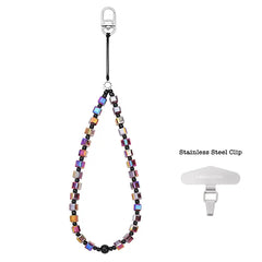Pixel Cubes Beaded Phone Charm | Beaded Phone Strap