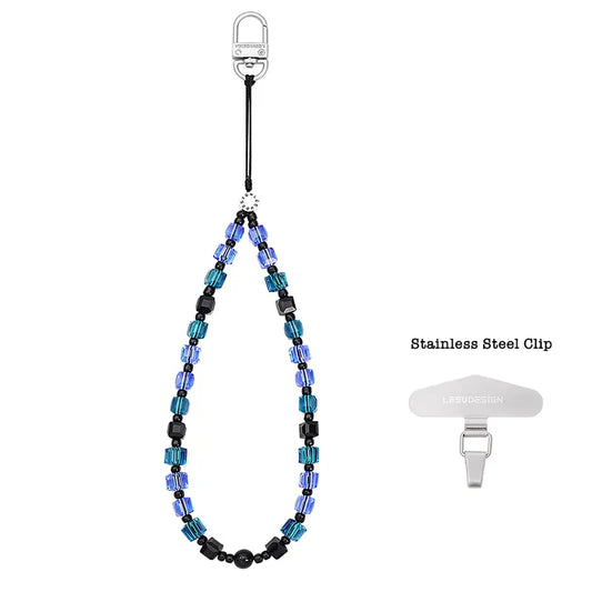 Pixel Cubes Beaded Phone Charm | Beaded Phone Strap