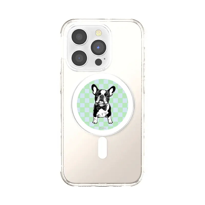 Playful Bulldog PopGrip  Phone Grip - milkycases  gripease - phone stand1