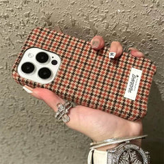 Plush Checkered patterns iPhone Case