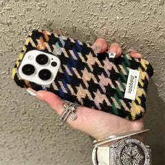 Plush Checkered patterns iPhone Case