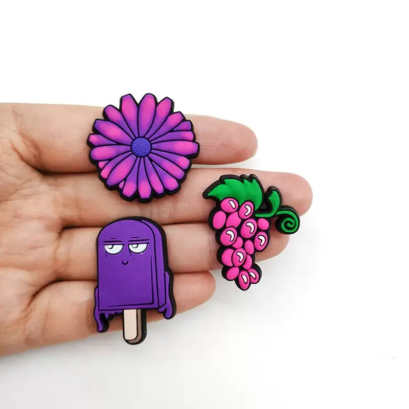 Purple Vibe Hole Charms for Crocs iPhone Case