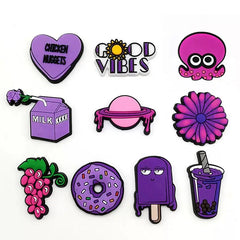 Purple Vibe Hole Charms for Crocs iPhone Case