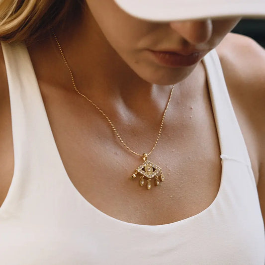 Radiant Eye Charm Necklace
