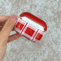 Red and White Checkered AirPods Case