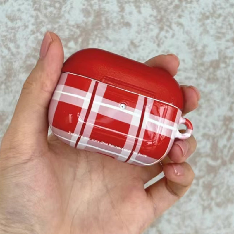 Red and White Checkered AirPods Case