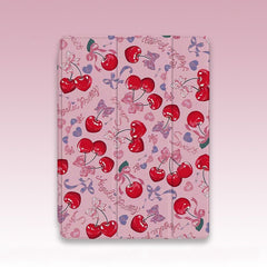 Ribbon Bow Cherry iPad Case