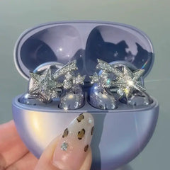 Starlit Comet Jewelry for Ear Clip Earbuds