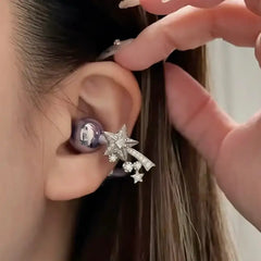 Starlit Comet Jewelry for Ear Clip Earbuds
