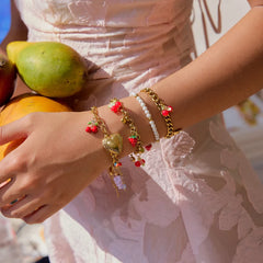 Strawberry Picnic Charm Bracelet